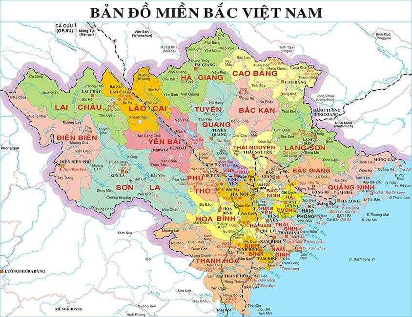 Bản đồ miền Bắc Việt Nam