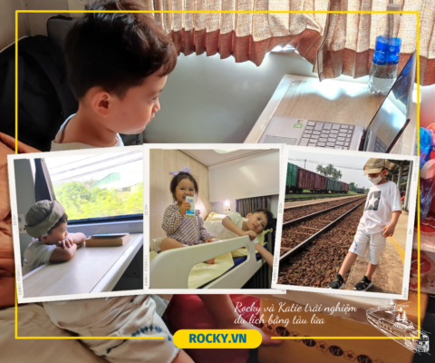 Rocky và Katie đang trải nghiệm đi du lịch bằng tàu lửa